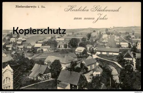 ALTE POSTKARTE NIEDERODERWITZ IN SACHSEN HERZLICHEN GlÜCKWUNSCH ZUM NEUEN JAHRE Nieder-Oderwitz Oderwitz Ansichtskarte