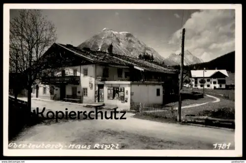 ALTE POSTKARTE OBERLEUTASCH HAUS RIPFL KIOSK TIROL Leutasch Ansichtskarte AK cpa postcard