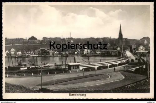 ALTE POSTKARTE SONDERBORG HAVN Hafen Sønderborg Sonderburg port Danmark Denmark Dänemark Ansichtskarte postcard
