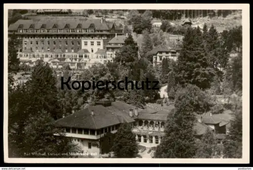 ALTE POSTKARTE BAD WILDBAD KURSAAL UND MILITÄRKURANSTALT Schwarzwald black forest Ansichtskarte postcard cpa AK