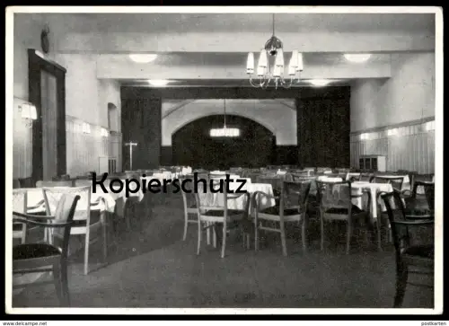 ALTE POSTKARTE HEPPENHEIM BERGSTRASSE PARKHOTEL HOTEL HALBER MOND SAAL INNENANSICHT Ansichtskarte AK cpa postcard