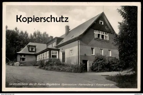 ALTE POSTKARTE LANDSCHULHEIM ST. MARIA MAGDALENA GYMNASIUM HARTENBERG RIESENGEBIRGE Schlesien Ansichtskarte cpa postcard