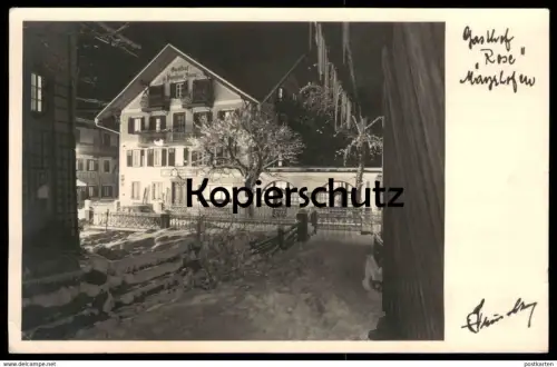 ALTE POSTKARTE MAYRHOFEN ZILLERTAL GASTHOF ROSE BEI NACHT IM SCHNEE Ansichtskarte postcard AK cpa
