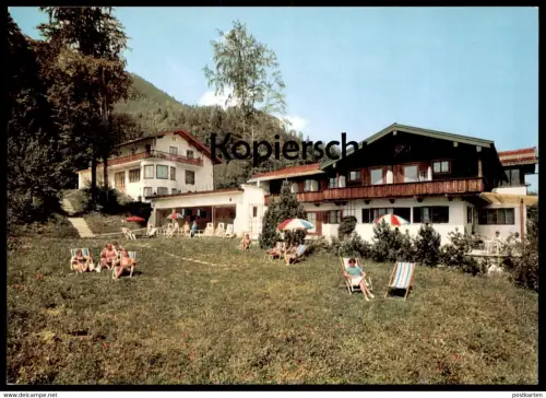 ÄLTERE POSTKARTE RUHPOLDING GÄSTEHAUS AM WESTERNBERG MIT HALLEN-SCHWIMMBAD SONNENBADEN 1978 Ansichtskarte cpa postcard