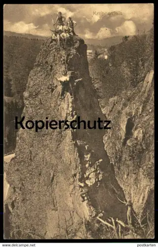 ALTE POSTKARTE KRUPPENFELS LA SCHLUCHT KLETTERER CLIMBER BERGSTEIGER HAUTES VOSGES Ansichtskarte AK cpa photo