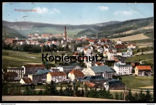 ALTE POSTKARTE WÜSTEGIERSDORF TOTAL 1926 SCHLESIEN GLUSZYCA EULENGEBIRGE Ansichtskarte postcard AK cpa