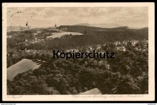ALTE POSTKARTE EISENACH BLICK VON DER WARTBURG ÜBER DAS MARIENTAL Ansichtskarte postcard AK cpa