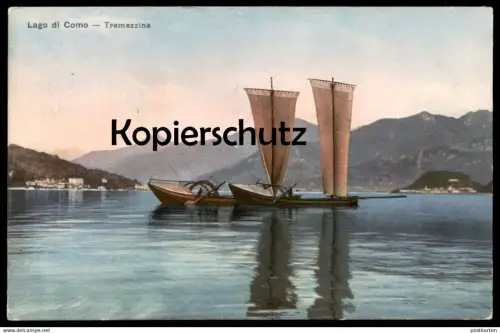 ALTE POSTKARTE LAGO DI COMO TREMEZZINA Boot Boote Schiff Schiffe Comer See Ansichtskarte postcard cpa AK