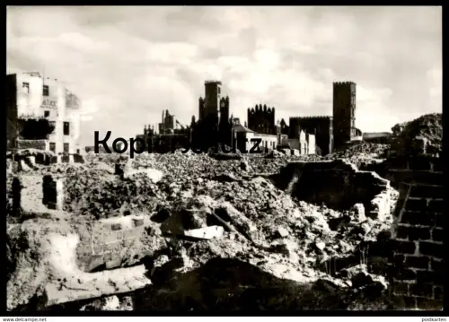 ÄLTERE POSTKARTE FRANKFURT ODER PANORAMA DER ZERSTÖRTEN INNENSTADT IM HINTERGRUND RUINEN RATHAUS & MARIENKIRCHE 1945 WW