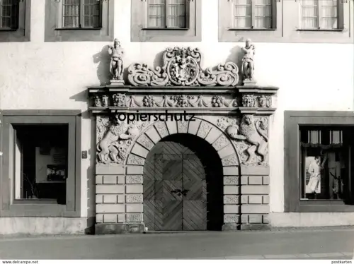 ÄLTERES GROSSES FOTO FREIBERG OBERMARKT 1 PORTAL Porte Tür door 23 cm x 17 cm Bild photo
