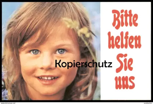 ÄLTERE POSTKARTE KINDERDORF BRIXEN BITTE HELFEN SIE UNS Kind child enfant Mädchen girl fille Ansichtskarte cpa postcard