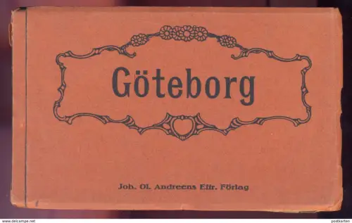 ALTES LEPORELLO GÖTEBORG 10 POSTKARTE KOMPLETT Sverige Skansen Kronan Gamla Elfsborgs Fästning Hamngatorna sweden cpa