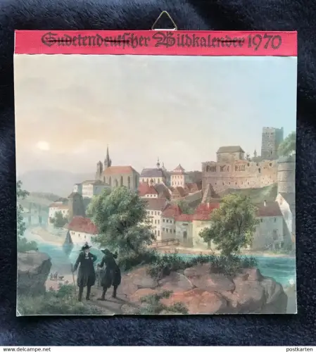 SUDETEN-DEUTSCHER BILDKALENDER 1970 MIT POSTKARTEN TROPPAU HOHENELBE JAUERNIG GOTTESGAB NIKOLSBURG RIESENGEBIRGE TEPL ..