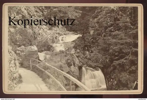 ALTES KABINETTFOTO WASSERFÄLLE ALLERHEILIGEN OPPENAU FOTO PHOTO A. PFROMMER ACKERN HERRISCHRIED CDV CAB