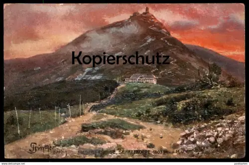ALTE POSTKARTE SCHNEEKOPPE RIESENGEBIRGE SIGN. PAUL GÜNTHER BERLIN TUCK'S nezka Sniezka Krkonose Karkonosze Sudeten cpa
