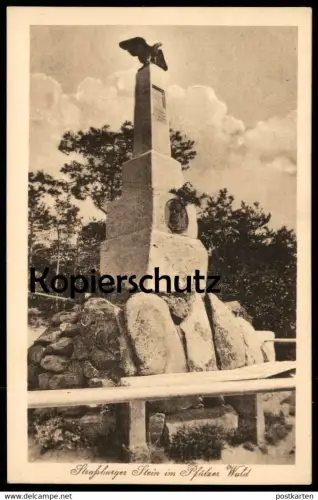 ALTE POSTKARTE STRASSBURGER STEIN IM PFÄLZER WALD PFALZ DENKMAL EDENKOBEN monument Strassburg Strasbourg Ansichtskarte