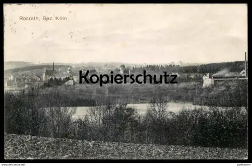 ALTE POSTKARTE RÖSRATH BEZIRK KÖLN PANORAMA Totalansicht Total Gesamtansicht Ansichtskarte cpa postcard AK