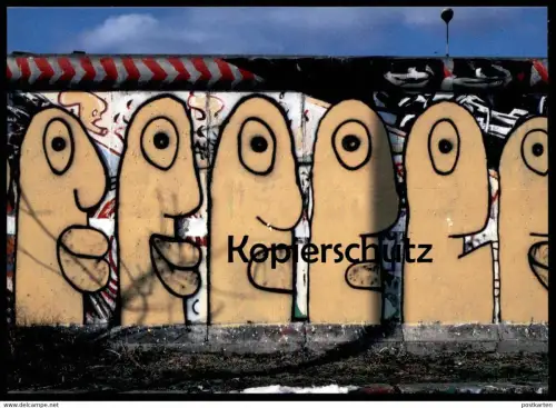 ÄLTERE POSTKARTE BERLINER MAUER MAUERBILDER THIERRY NOIR THE WALL LE MUR BERLIN AK postcard Ansichtskarte cpa