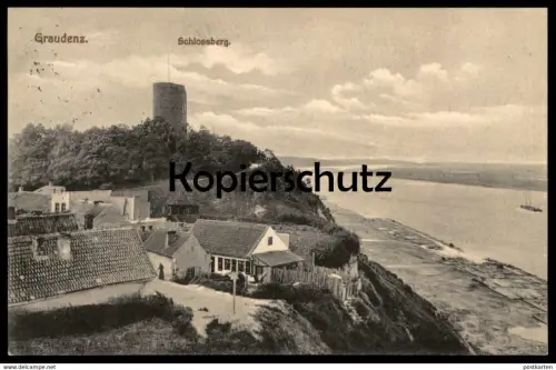 ALTE POSTKARTE GRAUDENZ SCHLOSSBERG Westpreussen Grudziadz Polska Poland Ansichtskarte cpa postcard AK