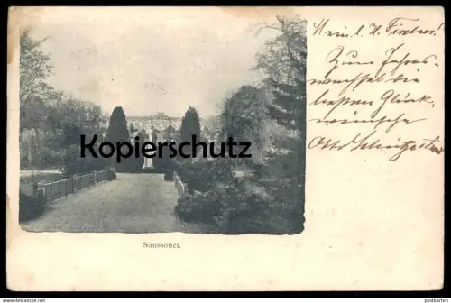 ALTE POSTKARTE SANSSOUCI 1898 Schloss Potsdam castle chateau cpa Ansichtskarte postcard AK
