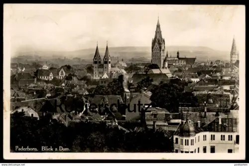 ALTE POSTKARTE PADERBORN BLICK ZUM DOM Feldpost 13.11.1939 November cpa Ansichtskarte postcard AK