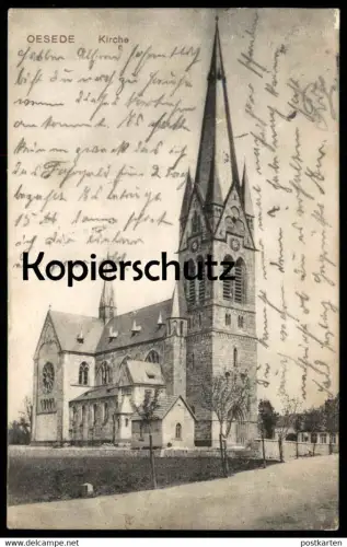 ALTE POSTKARTE OESEDE KIRCHE GEORGSMARIENHÜTTE 1914 church église Ansichtskarte postcard cpa AK