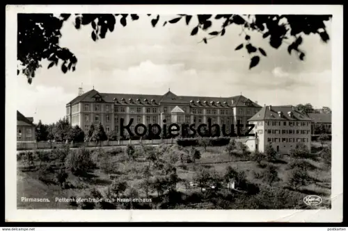 ALTE POSTKARTE PIRMASENS PETTENKOFERSTRASSE MIT KRANKENHAUS Hospital 1934 Ansichtskarte postcard cpa AK