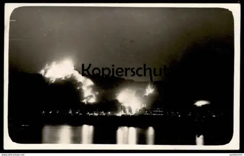 ALTE POSTKARTE BACHARACH RHEINISCHE JAHRTAUSENDFEIER 1925 FESTBELEUCHTUNG Rheinbeleuchtung Ansichtskarte postcard Rhein