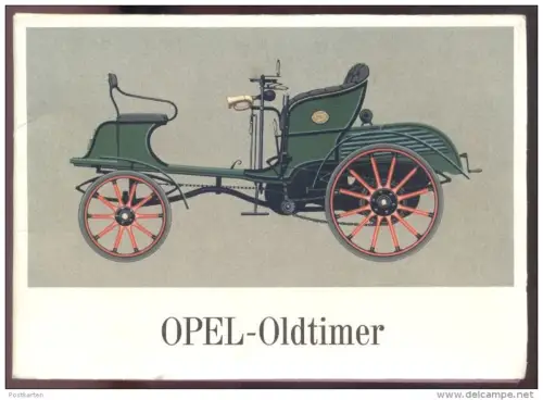 ÄLTERES KOMPLETTES POSTKARTEN BOOKLET OPEL OLDTIMER ADAM OPEL AG Lutzmann Laubfrosch Tonneau Darracq Torpedo Phaeton car