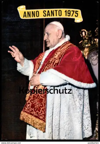 ÄLTERE POSTKARTE ANNO SANTO 1975 PAPST JOANNES XXIII. Pope Papa Papiez 23. Johannes AK cpa postcard Ansichtskarte