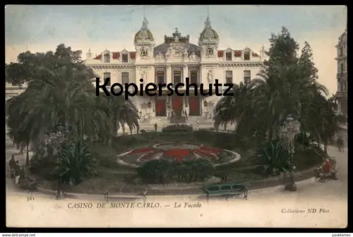 ALTE POSTKARTE CASINO DE MONTE-CARLO LA FACADE MONACO Spielkasino Kasino postcard Ansichtskarte cpa AK