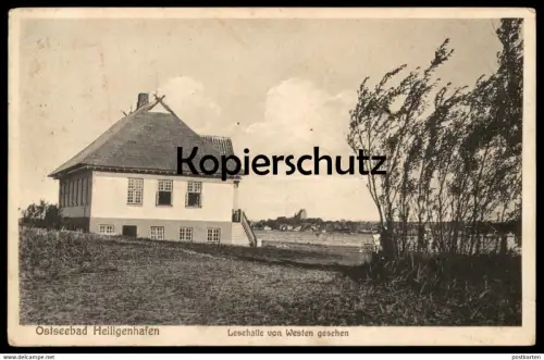 ALTE POSTKARTE OSTSEEBAD HEILIGENHAFEN LESEHALLE VON WESTEN GESEHEN postcard Ansichtskarte cpa AK