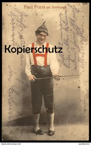 ALTE POSTKARTE PAUL FRAAS ALS DORFRANGE SCHAUSPIELER VERLAG ROBERT CLAUS DRESDEN STEMPEL CÖLN Köln Ansichtskarte cpa AK