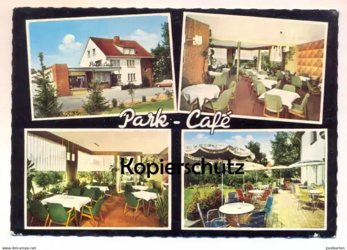 ÄLTERE POSTKARTE BAD WALDLIESBORN PARK-CAFÉ RAINER SCHRIMPF LIPPSTADT postcard Ansichtskarte cpa AK