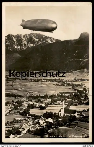 ALTE POSTKARTE PFRONTEN I. ALLGÄU VOM FLUGZEUG AUS ZEPPELIN airship Luftschiff postcard Ansichtskarte Matzberger London