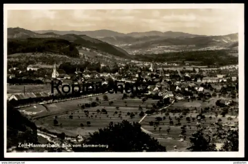 ALTE POSTKARTE ZELL-HARMERSBACH BLICK VOM SOMMERBERG Biberach postcard AK cpa Ansichtskarte