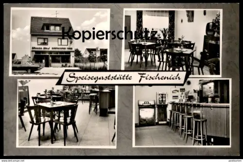 ALTE POSTKARTE SPEISEGASTSTÄTTE FISCHENICH KÖLN PORZ WESTHOVEN KÖLNER STRASSE SPIELAUTOMAT JUKEBOX ? Automat