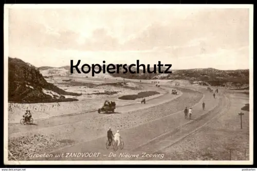 ALTE POSTKARTE GROETEN UIT ZANDVOORT DE NIEUWE ZEEWEG postcard AK cpa Ansichtskarte