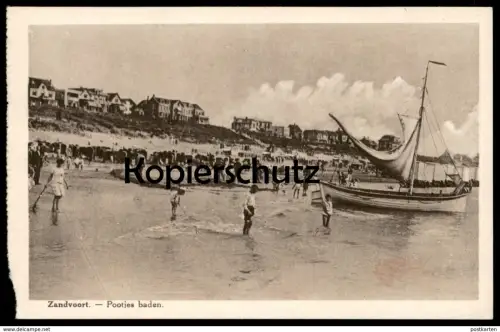 ALTE POSTKARTE ZANDVOORT POOTJES BADEN Kinder children enfants Strand beach plage cpa postcard Ansichtskarte AK