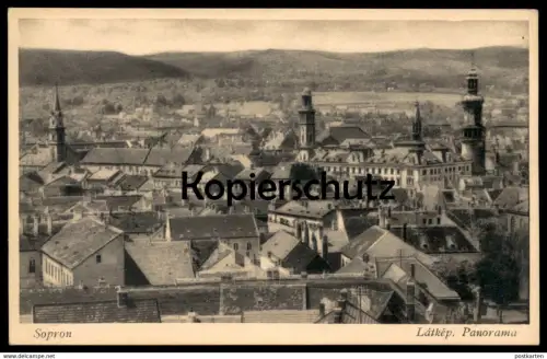 ALTE POSTKARTE SOPRON LÁTKÉP PANORAMA Hungary Ungarn AK cpa postcard Ansichtskarte
