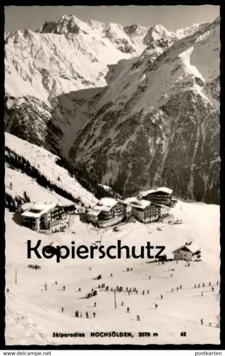 ÄLTERE POSTKARTE SKIPARADIES HOCHSÖLDEN 2070 M Ski skiing postcard Ansichtskarte AK cpa