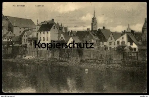 ALTE POSTKARTE ALT-BREMEN TEERHOF PANORAMA AUSWANDERER FINKAM DAYTON OHIO cpa AK Ansichtskarte postcard