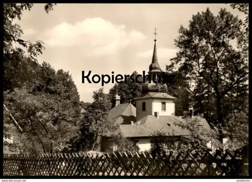 ÄLTERE POSTKARTE BERGISCH GLADBACH RÜCKANSICHT AUF DIE EVANGELISCHE KIRCHE church église Ansichtskarte cpa AK postcard