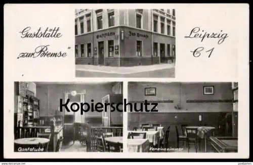 ALTE POSTKARTE LEIPZIG C1 GASTSTÄTTE ZUR BREMSE AN EDMUND MESCHKE CIRKUS BARLAY VON ZIRKUS AEROS postcard Ansichtskarte