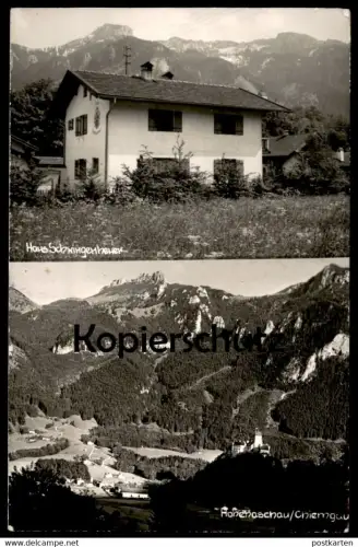 ALTE POSTKARTE HOHENASCHAU CHIEMGAU HAUS SCHWINGENHEUER WAPPEN ASCHAU Ansichtskarte postcard cpa AK