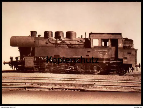 ÄLTERE REPRO POSTKARTE HISTORISCHE LOKOMOTIVEN DER KBE/KFBE 1D1H2 steam train locomotive à vapeur Dampflok Lok postcard