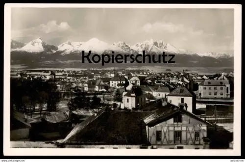 ALTE POSTKARTE VYSOKÉ TATRY OD POPRADU POPRAD HOHE TATRA SLOVAKOTOUR 15h Deutschendorf AK Ansichtskarte cpa postcard