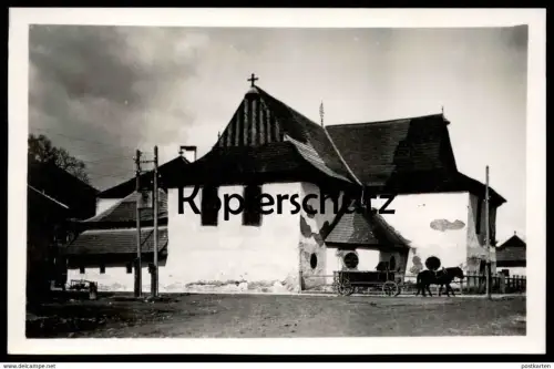 ALTE POSTKARTE KEZMAROK KÄSMARK ALTE EVANGELISCHE HOLZKIRCHE ERBAUT 1717 Kesmark Kirche Pferd Ansichtskarte postcard