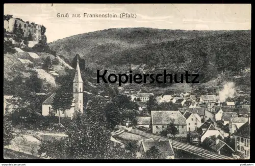 ALTE POSTKARTE GRUSS AUS FRANKENSTEIN PFALZ Bahn railway Enkenbach-Alsenborn cpa AK Ansichtskarte postcard
