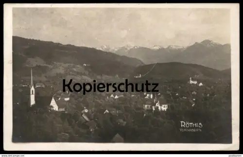 ALTE POSTKARTE RÖTHIS VORARLBERG PANORAMA ÖSTERREICH Stempel Sulz-Röthis Ansichtskarte postcard cpa AK